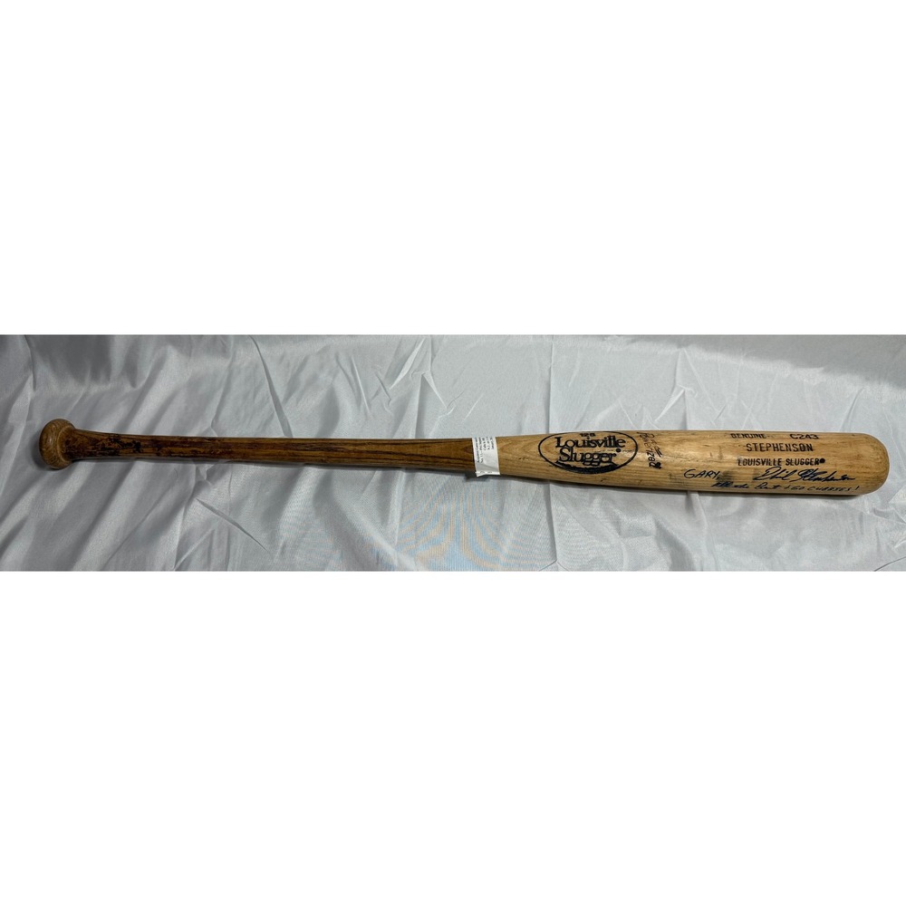 Phil Stephenson Chicago Cubs Signed Game Used Louisville Slugger Bat C243 34in